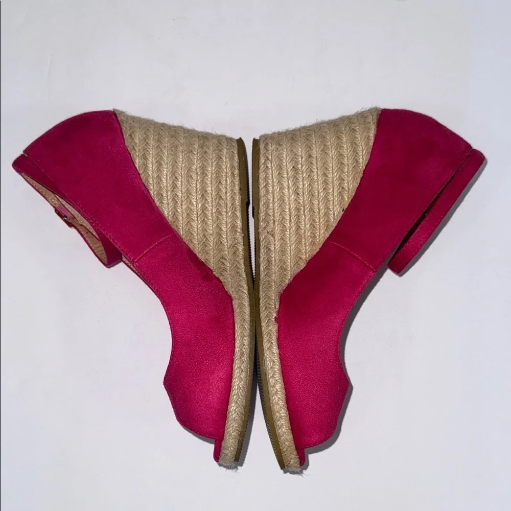 KAYLEEN Elegant Pink Wedge Sandals